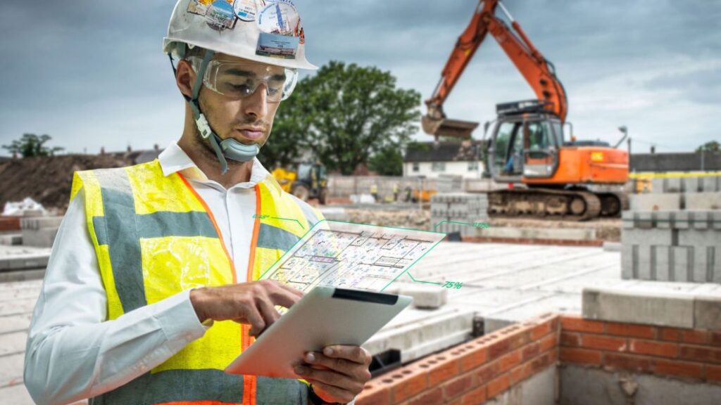  a man doing Construction Takeoff services analysis
